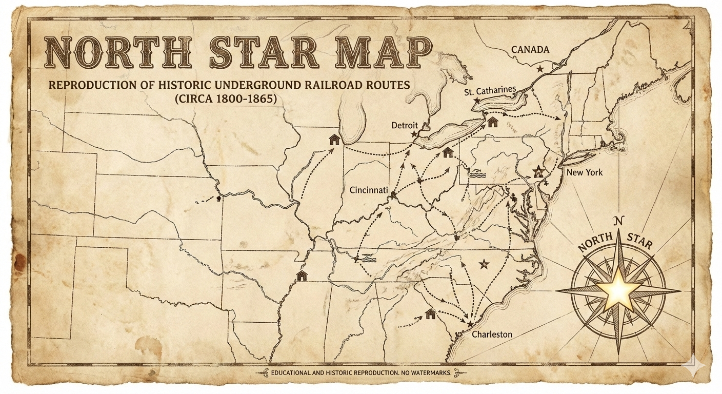 Underground Railroad Map